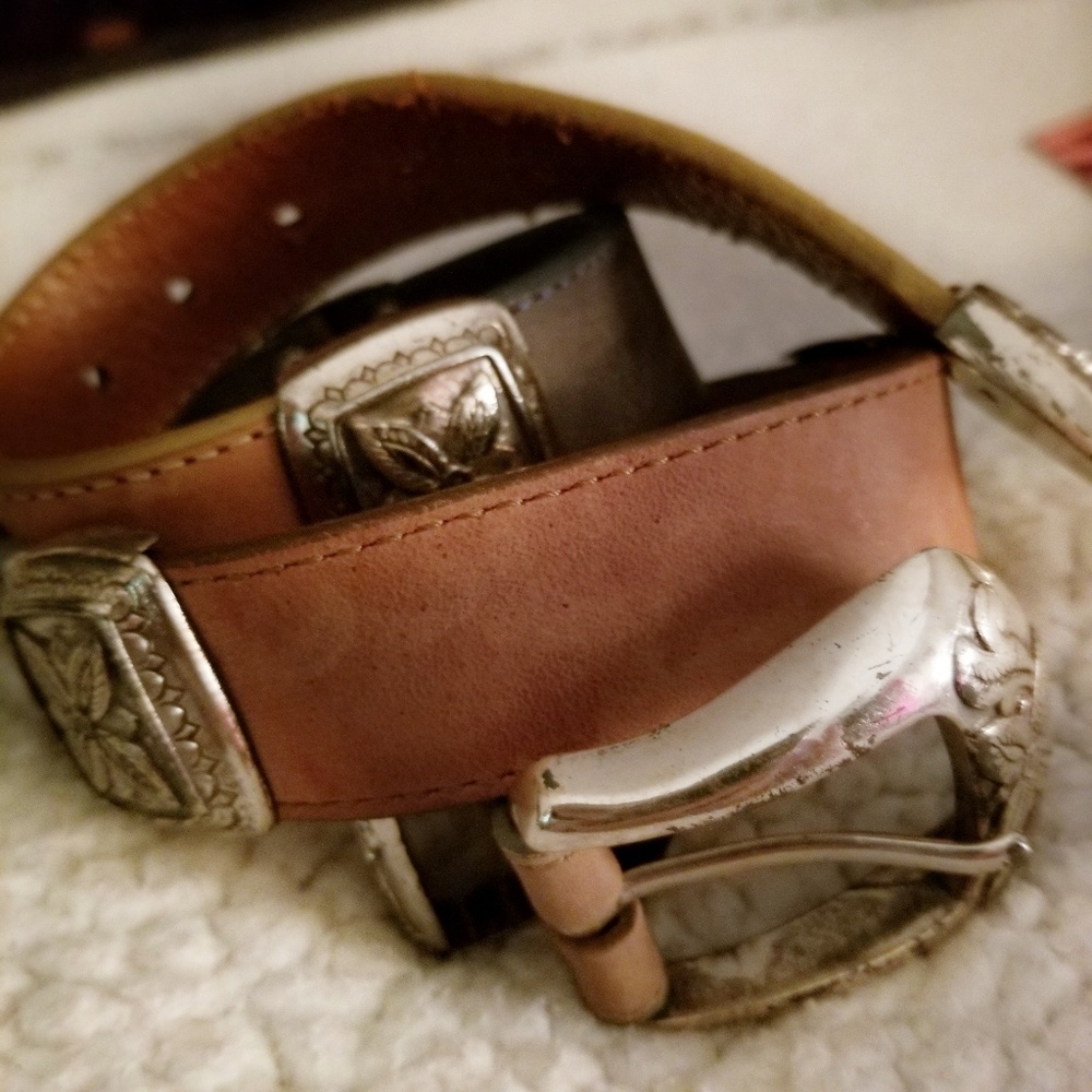🎉Vintage Brighton Multi-Color Leather Waist Belt
